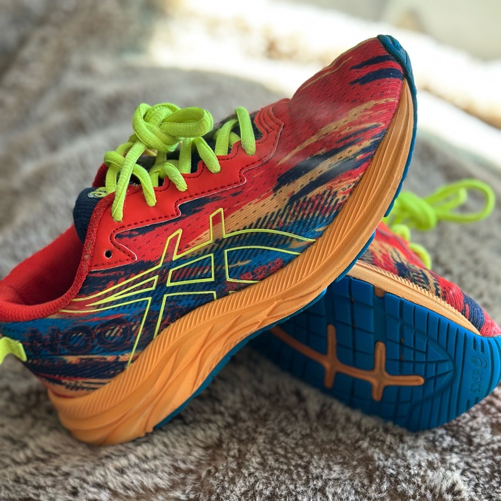 Asics Kids' Vibrant Red and Blue Sneakers